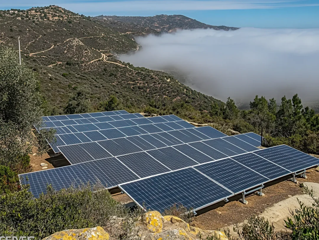 Ground solar system design at forest